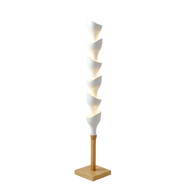Minimalist Floor Lamp with Layered Petals LED