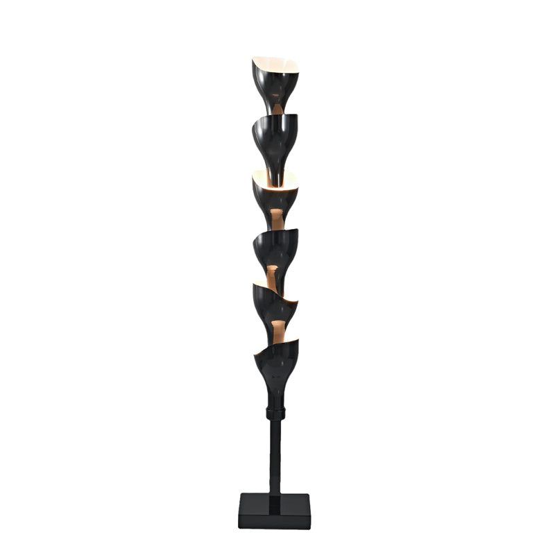 Minimalist Floor Lamp with Layered Petals LED
