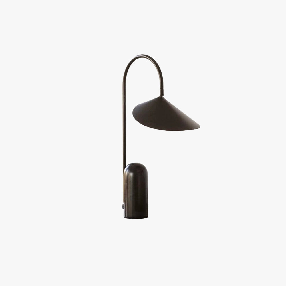 Minimalist Marble Table Lamp with Conical Shade
