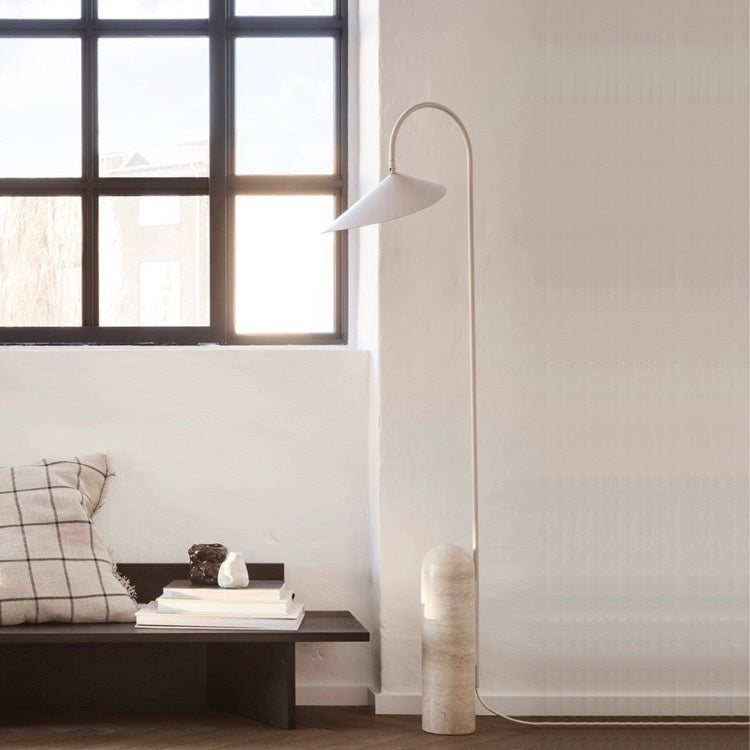 Minimalist Marble Table Lamp with Conical Shade