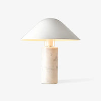 Minimalist conical table lamp with cylindrical base