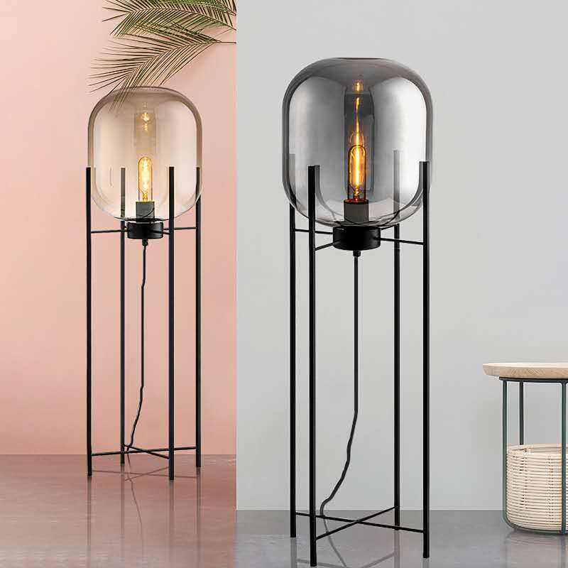 Minimalist Floor Lamp with Cylindrical Silhouette
