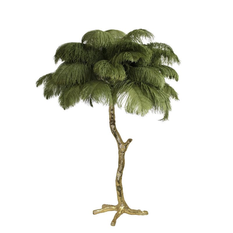 Art Deco Table Lamp – Curved Feather Arrangement