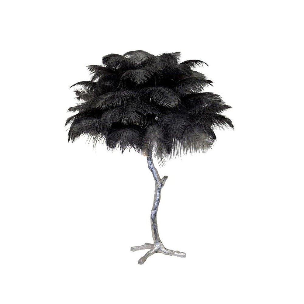 Art Deco Table Lamp – Curved Feather Arrangement