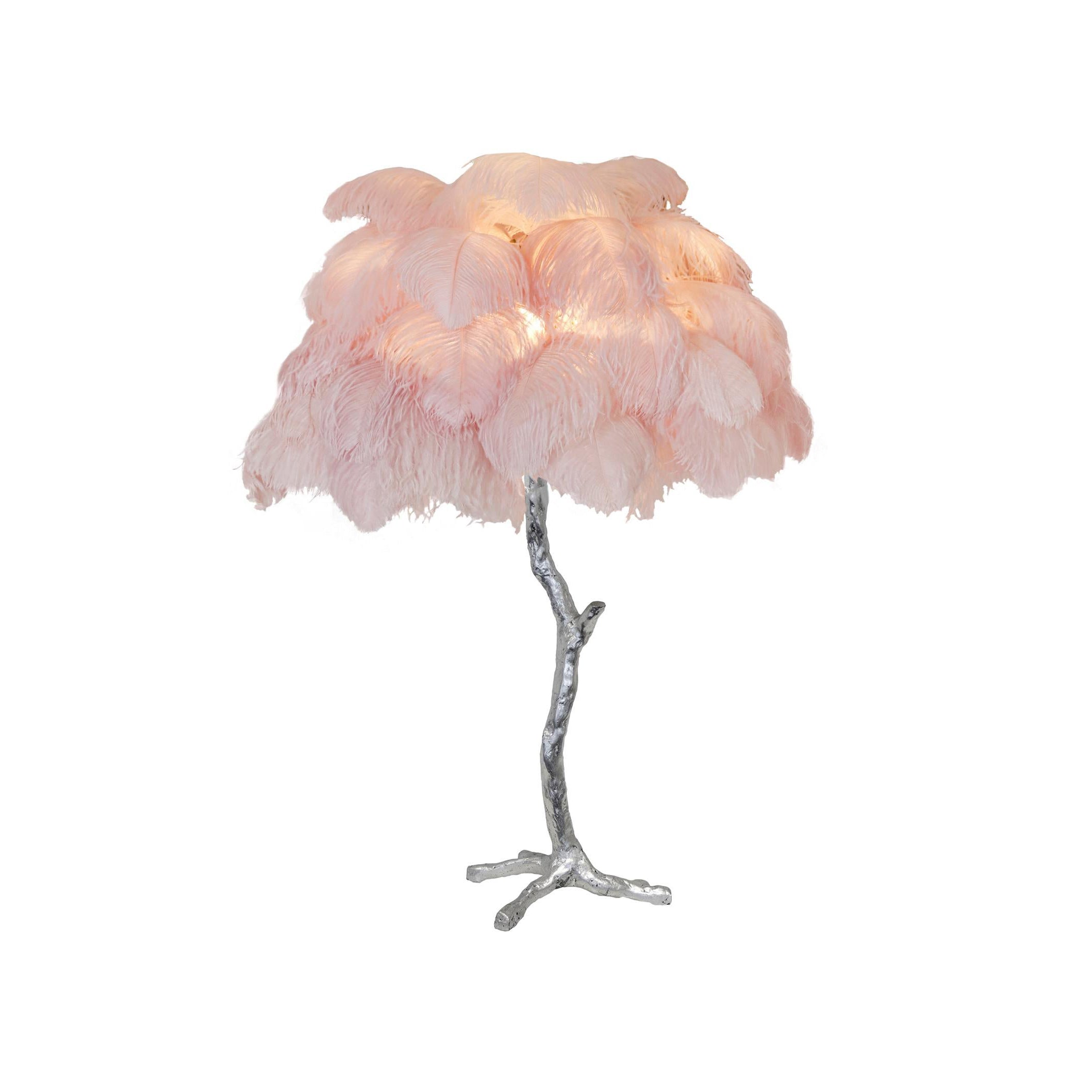 Art Deco Table Lamp – Curved Feather Arrangement