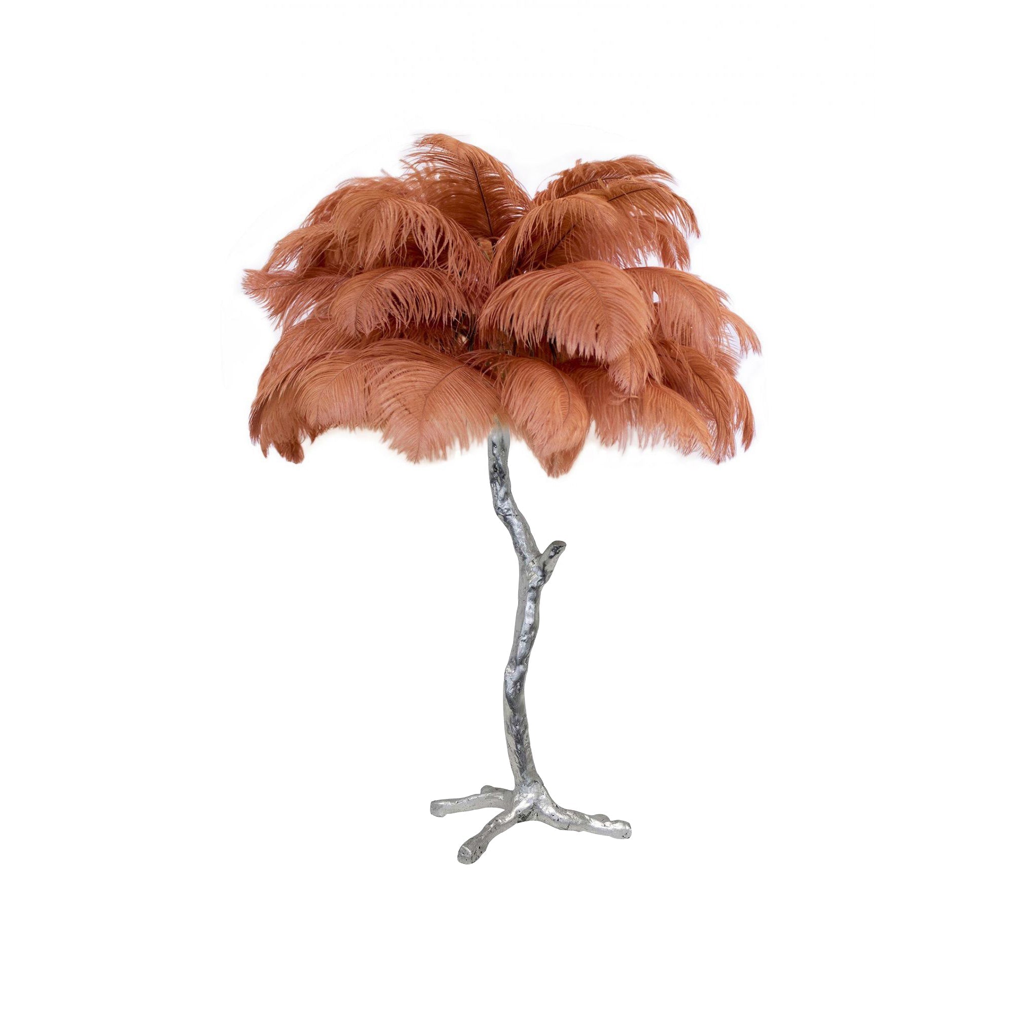 Art Deco Table Lamp – Curved Feather Arrangement