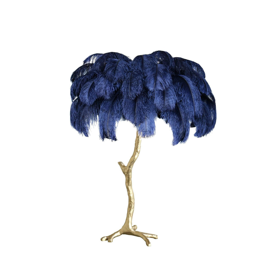 Art Deco Table Lamp – Curved Feather Arrangement