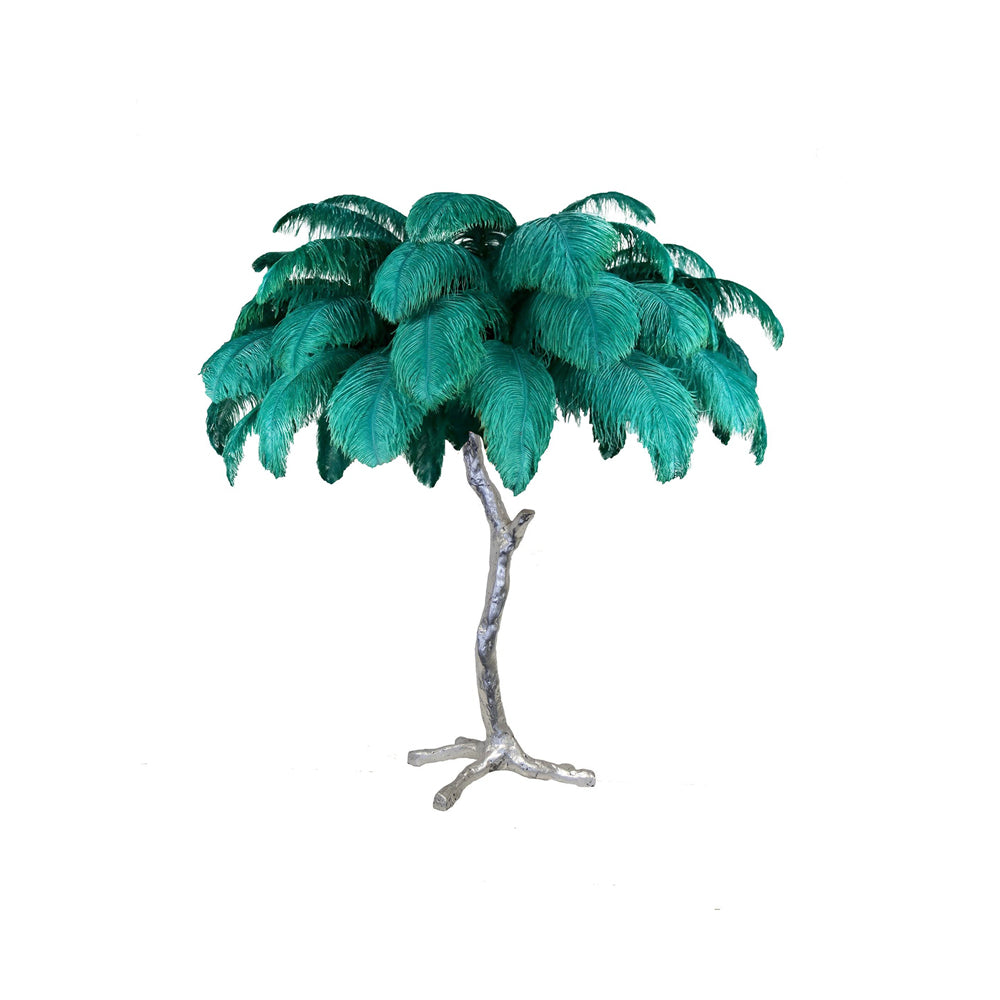 Art Deco Table Lamp – Curved Feather Arrangement