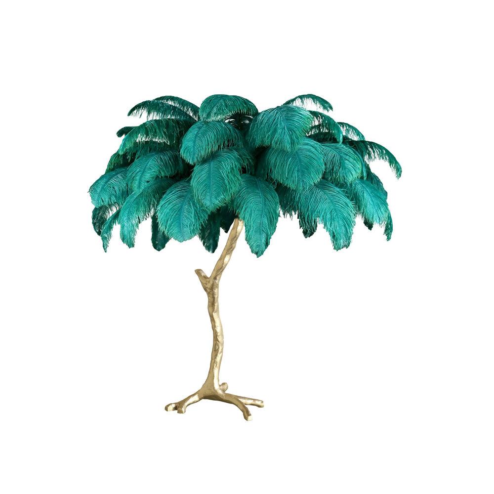 Art Deco Table Lamp – Curved Feather Arrangement