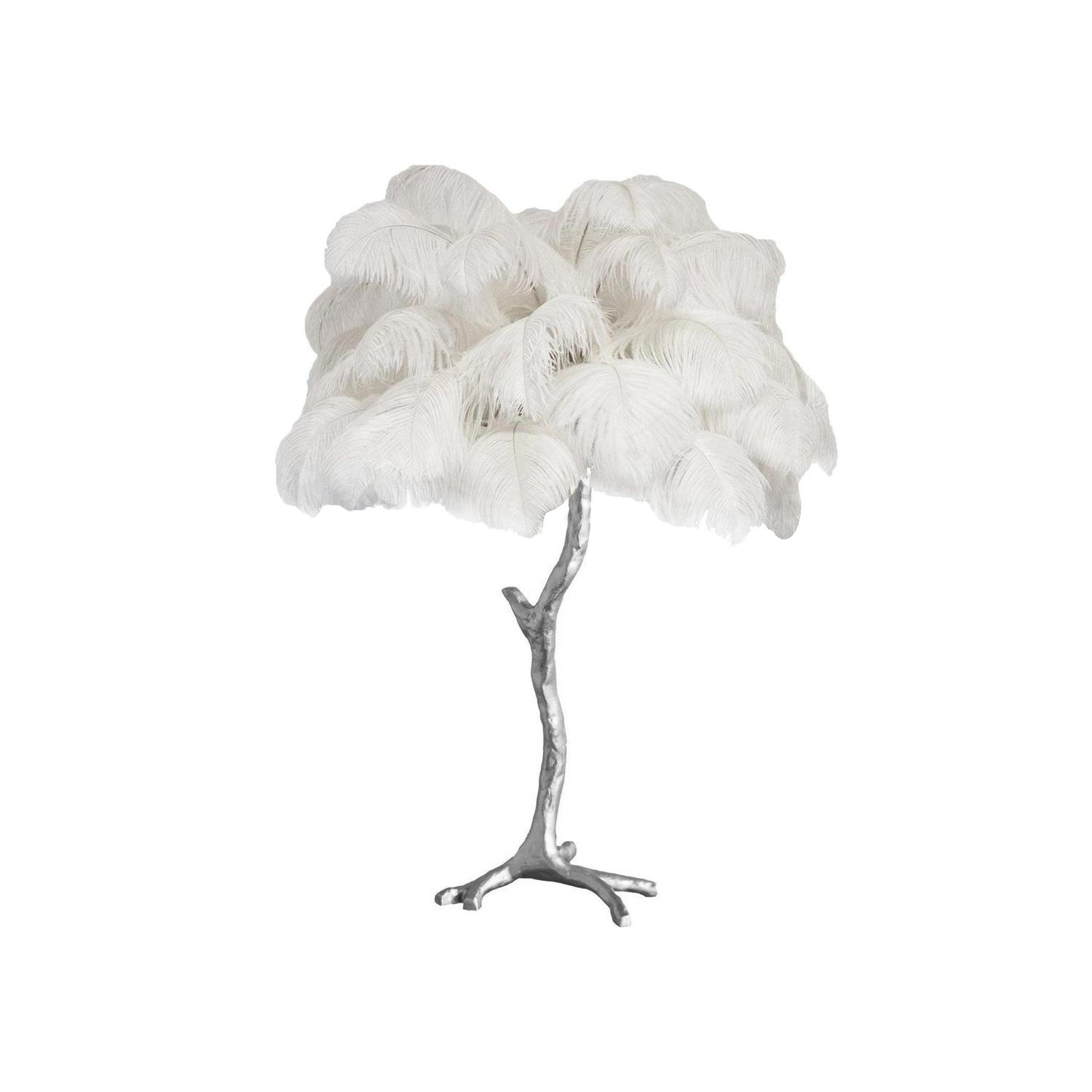Art Deco Table Lamp – Curved Feather Arrangement
