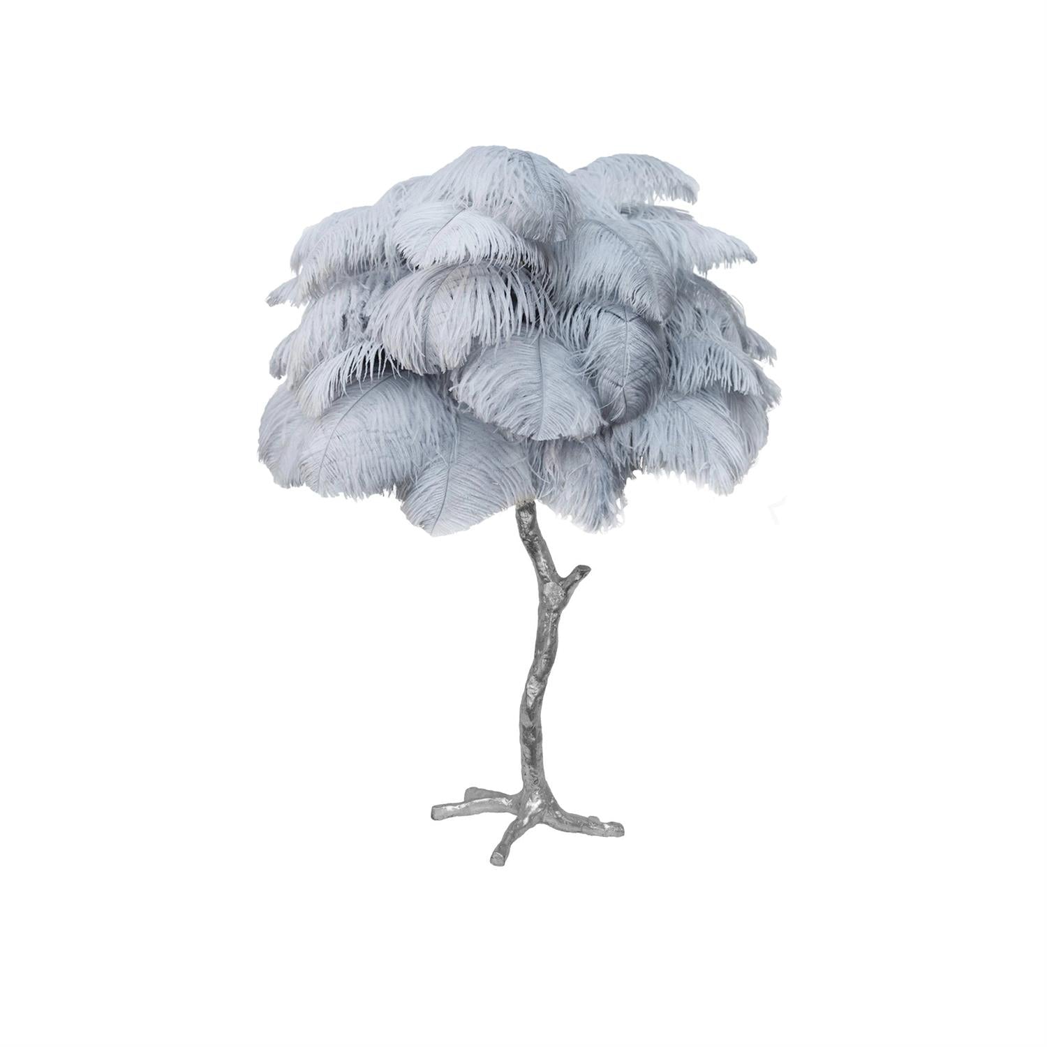 Art Deco Table Lamp – Curved Feather Arrangement