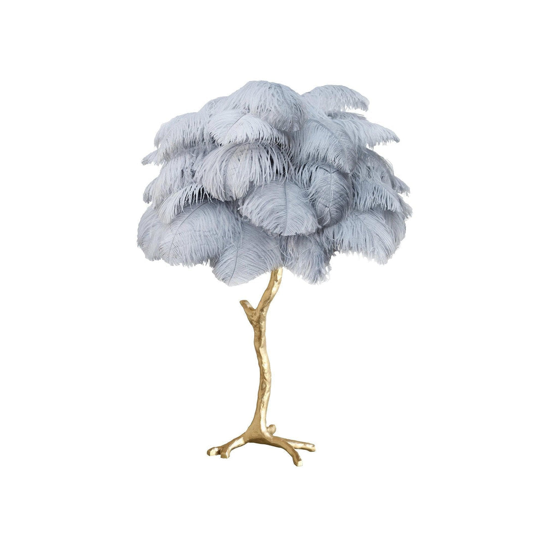 Art Deco Table Lamp – Curved Feather Arrangement