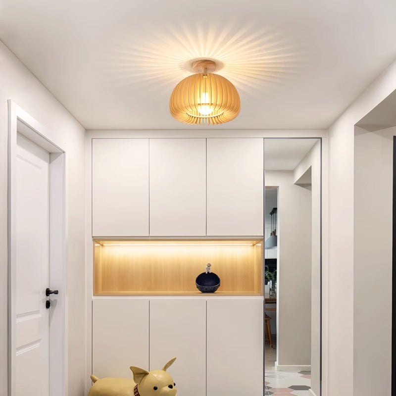 Premium Wooden Pumpkin Ceiling Lamp