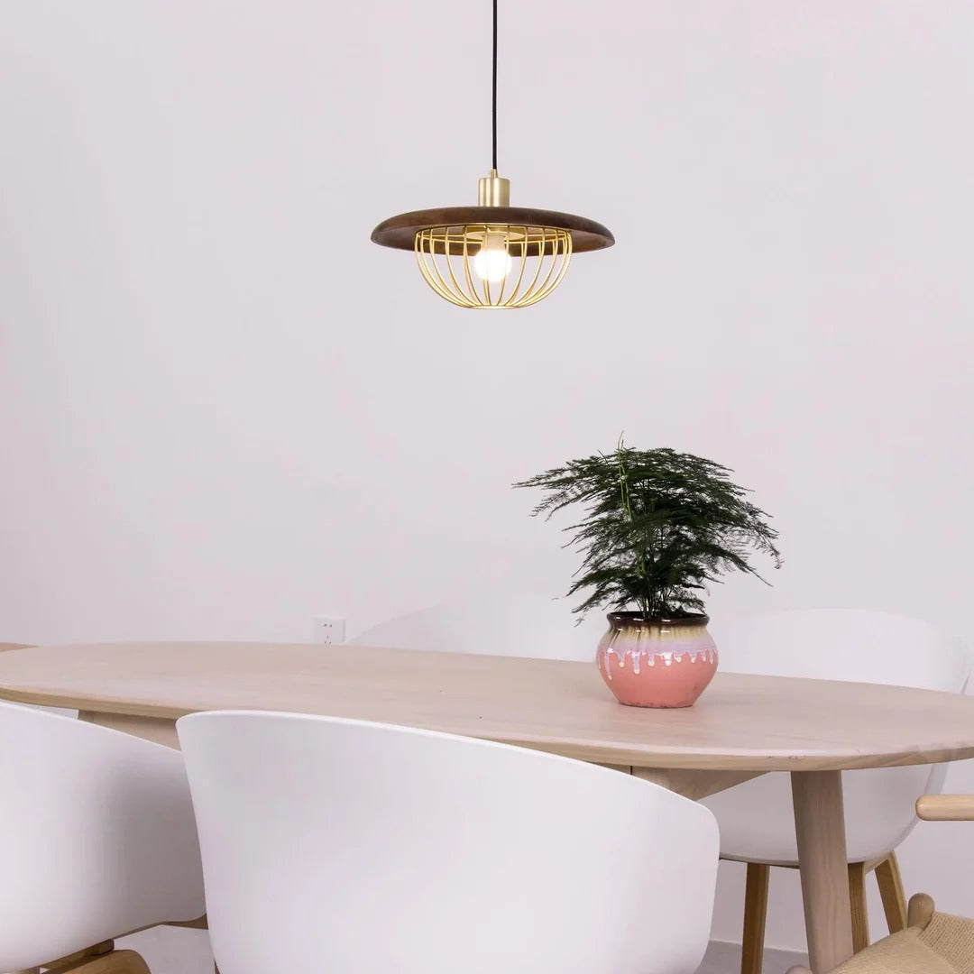 Industrial LED Pendant Light – Open Cage Design