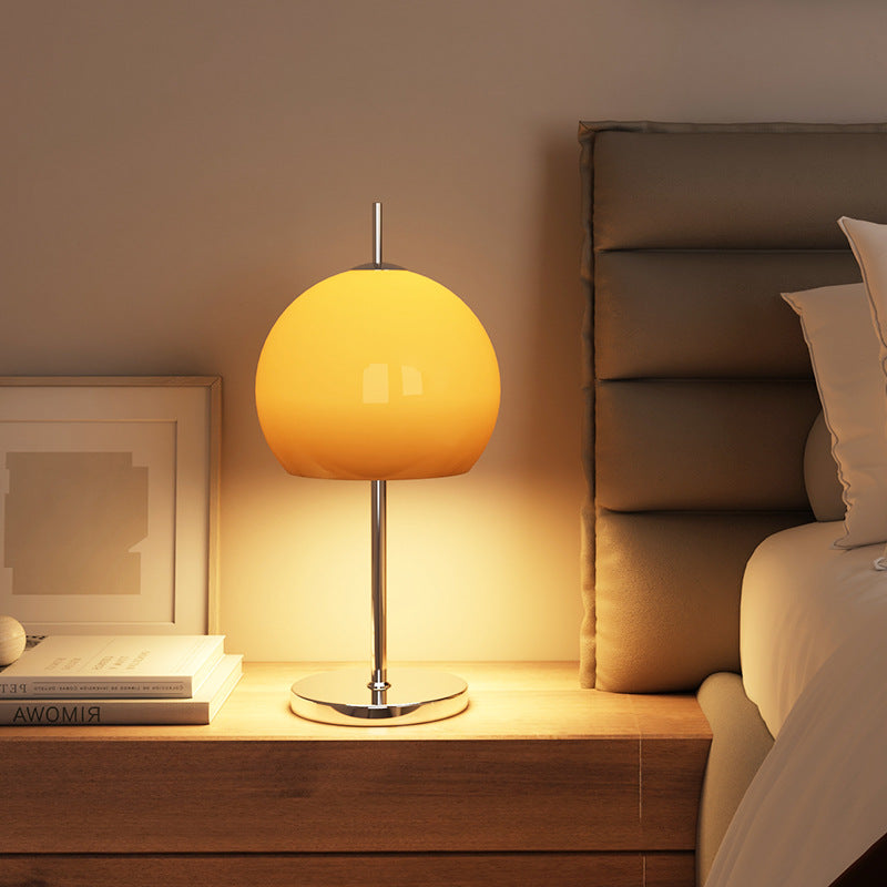 Mid-Century Table Lamp with Hemispherical Shade
