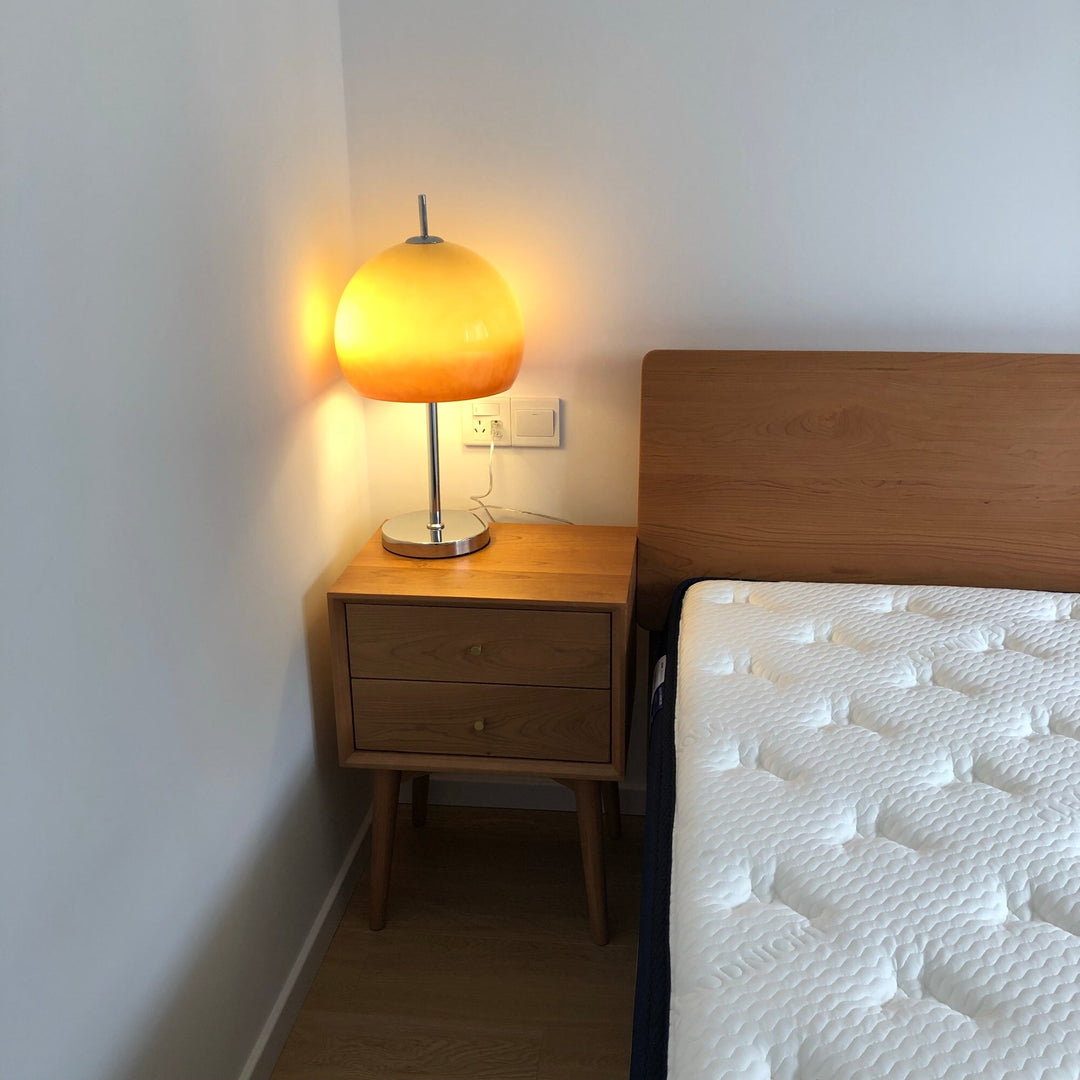 Mid-Century Table Lamp with Hemispherical Shade