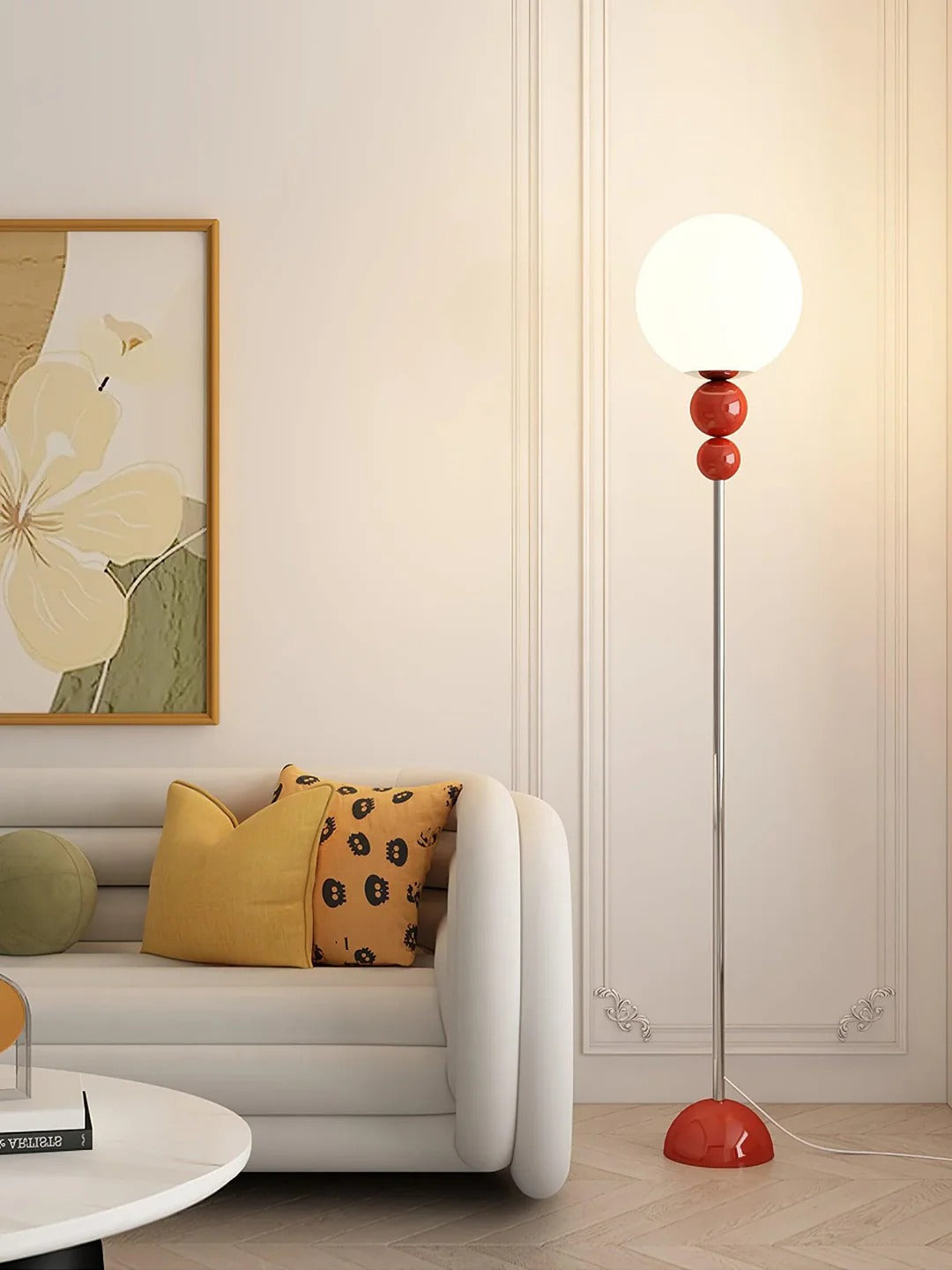 Minimalist Floor Lamp featuring Hemispherical LED