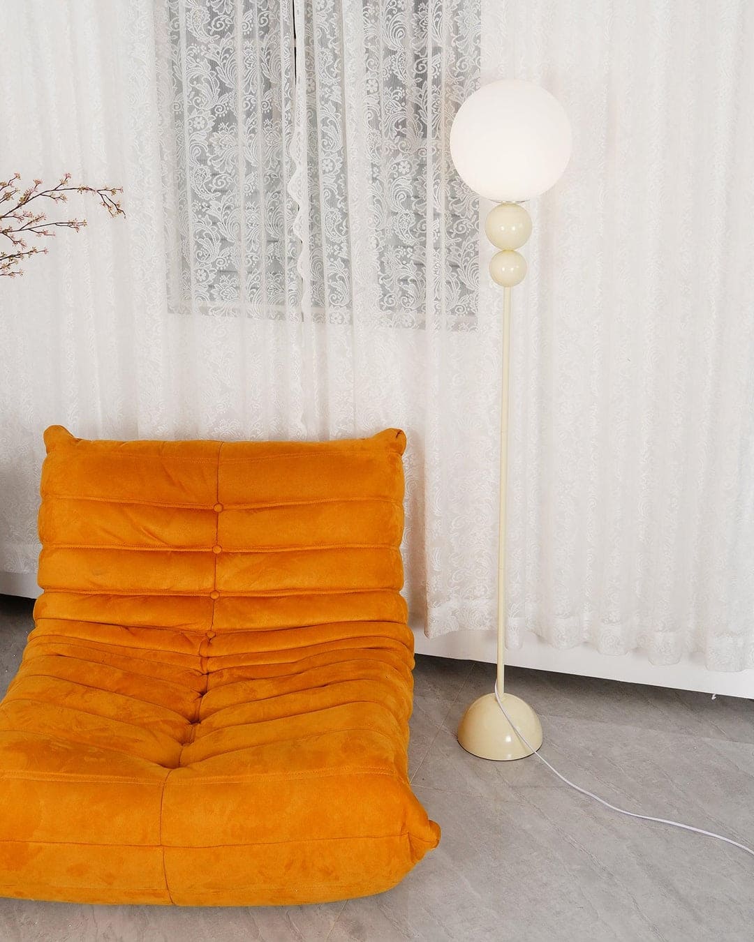 Minimalist Floor Lamp featuring Hemispherical LED