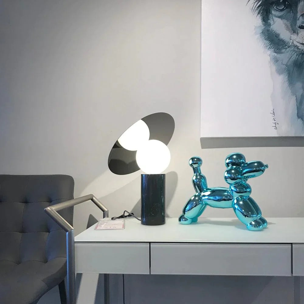 Minimalist Table Lamp – Spherical Angled Disc