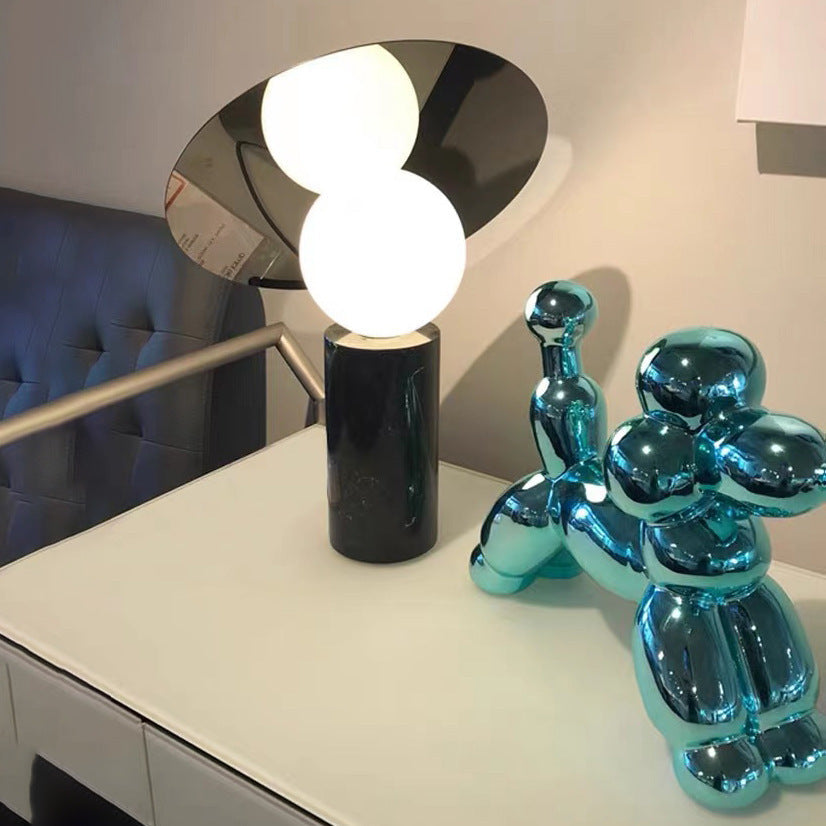 Minimalist Table Lamp – Spherical Angled Disc