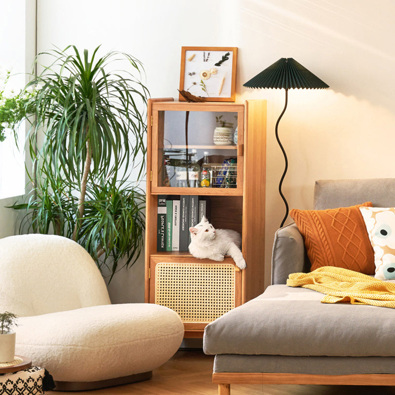 Minimalist Floor Lamp with Pleated Cone Shade