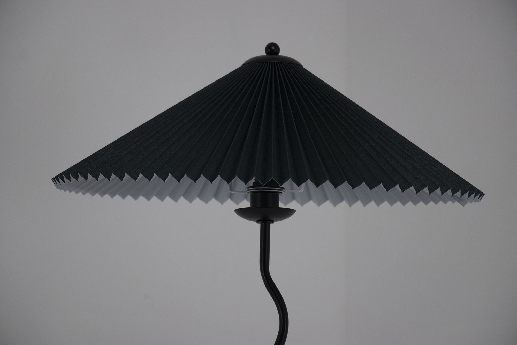 Minimalist Floor Lamp with Pleated Cone Shade