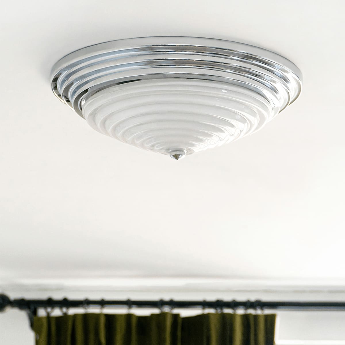 Flush Mount Art Deco Cone-Shaped Ceiling Light