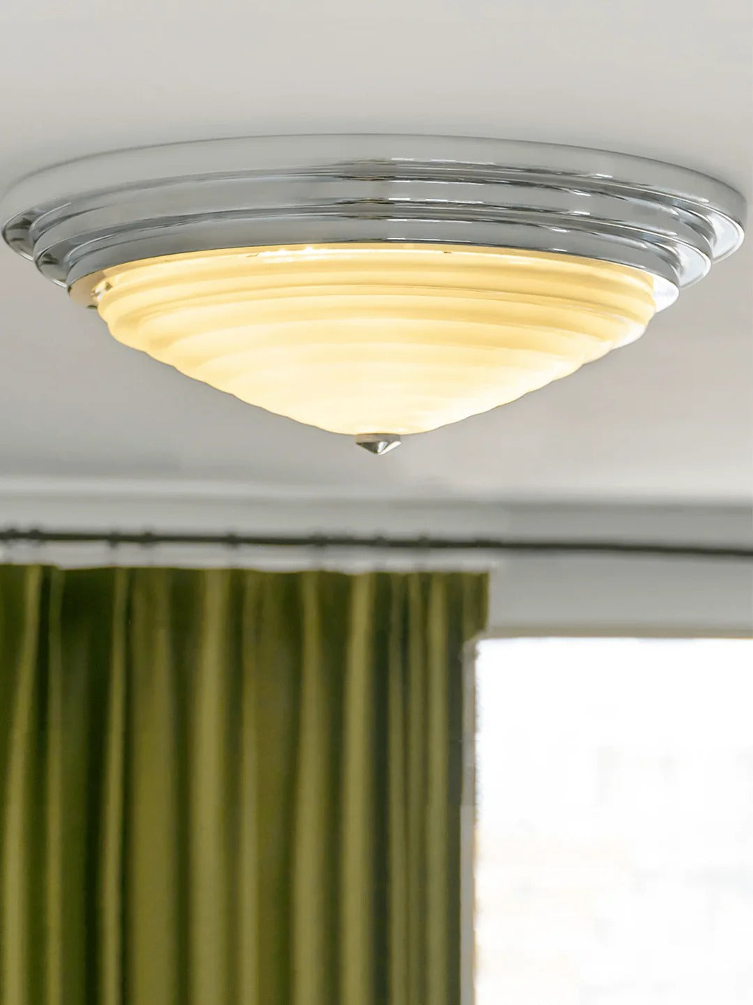 Flush Mount Art Deco Cone-Shaped Ceiling Light