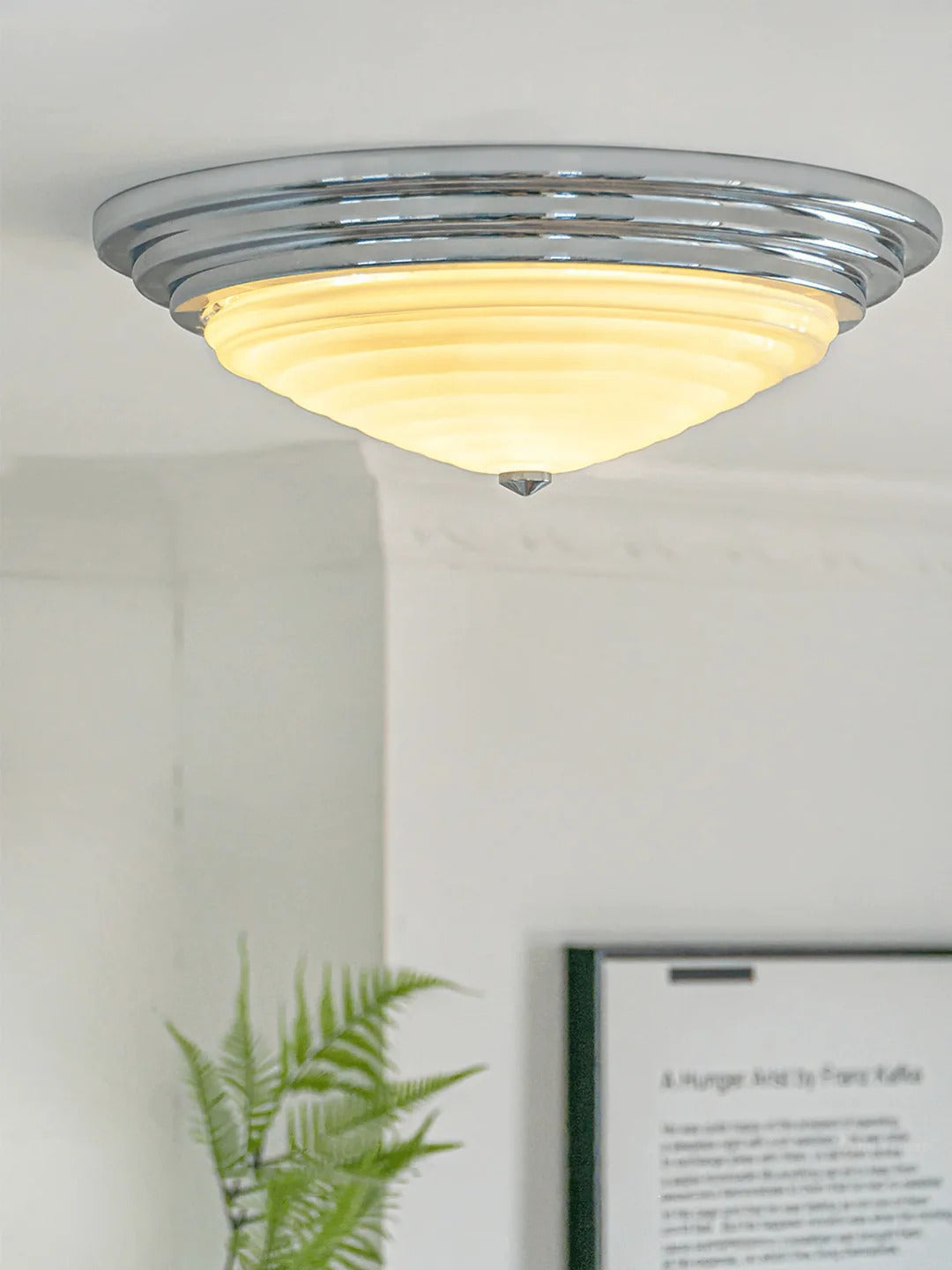 Flush Mount Art Deco Cone-Shaped Ceiling Light