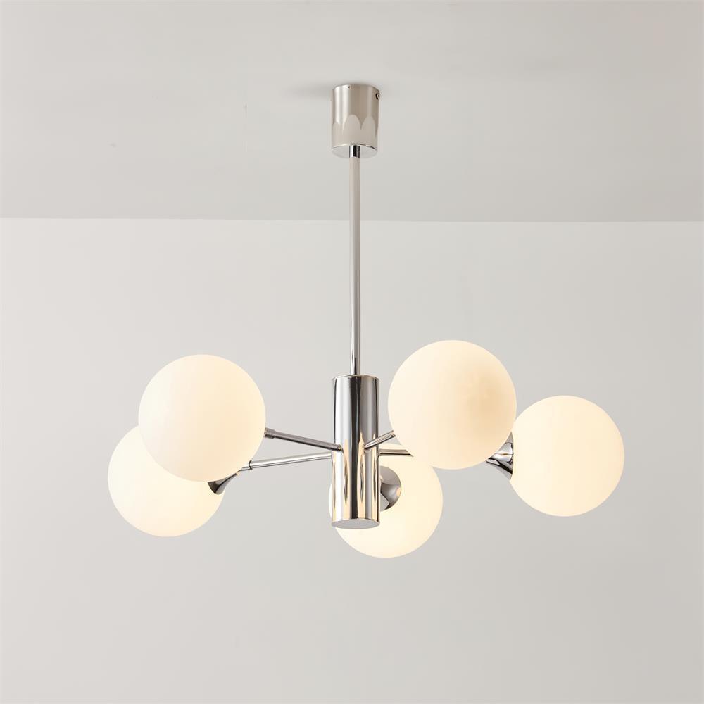 Mid-Century Modern Pendant Light with Spherical Accents
