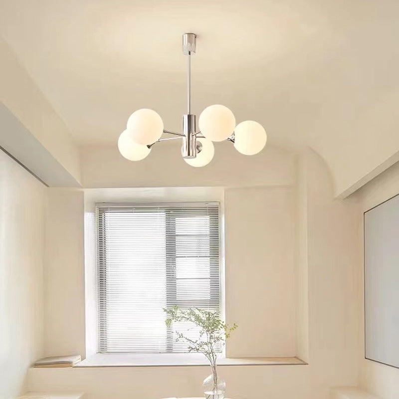 Mid-Century Modern Pendant Light with Spherical Accents