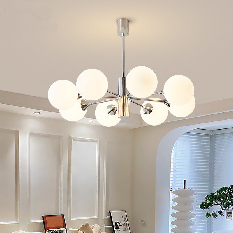 Mid-Century Modern Pendant Light with Spherical Accents