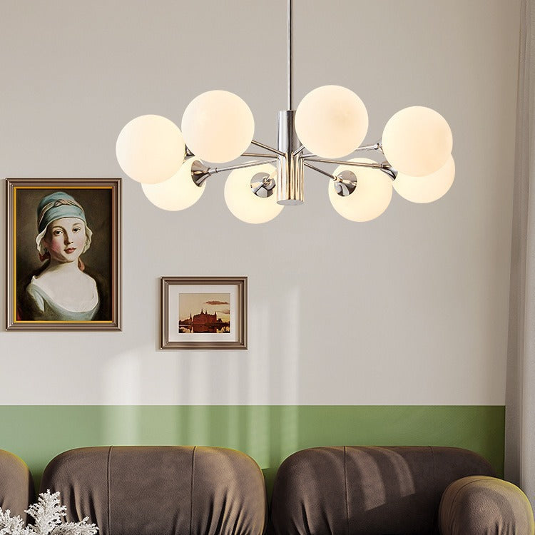 Mid-Century Modern Pendant Light with Spherical Accents