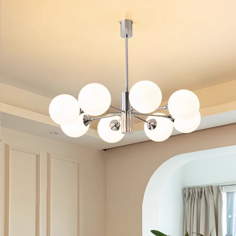Mid-Century Modern Pendant Light with Spherical Accents