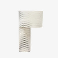 Minimalist Table Lamp – Coaxial Perforated Design