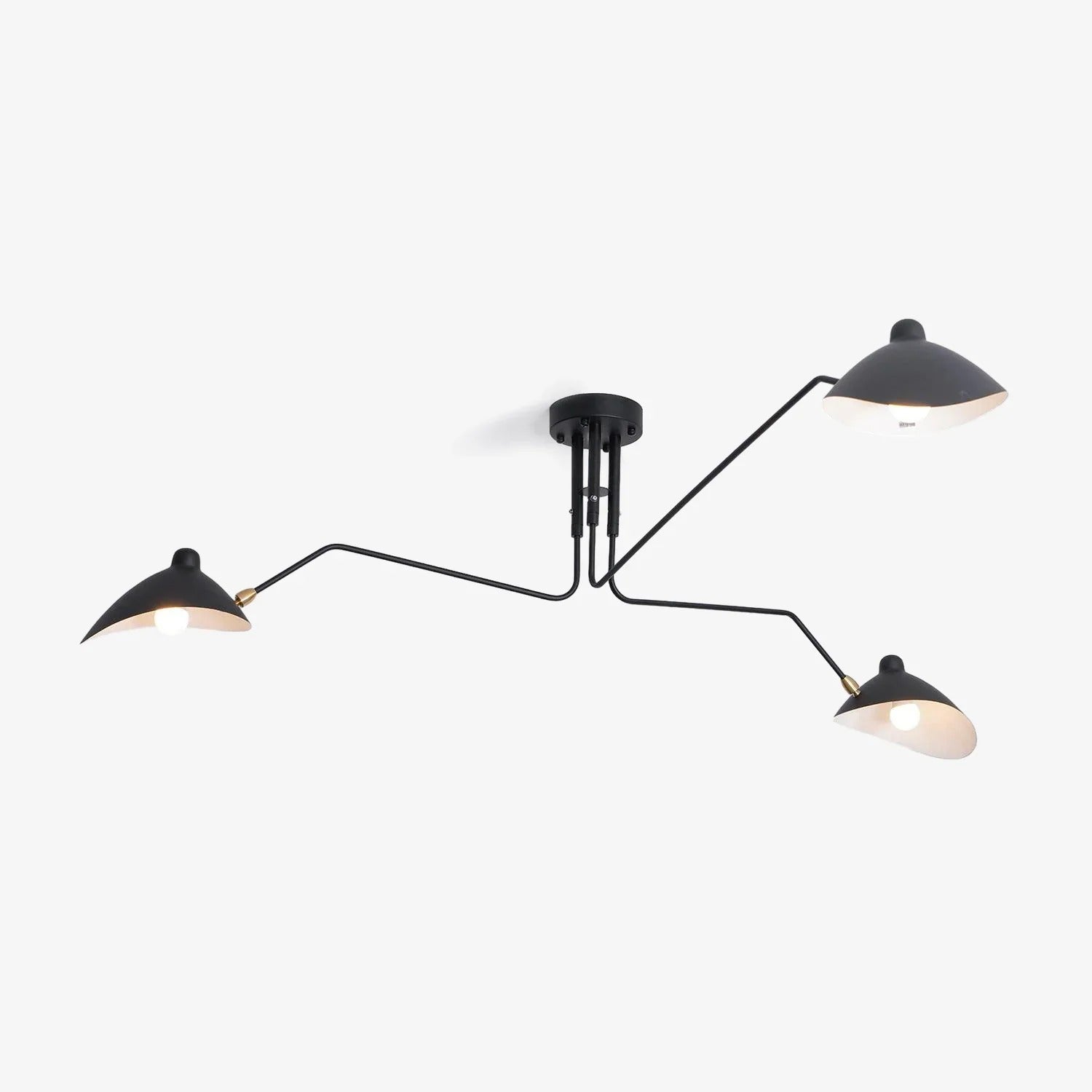 Minimalist Semi-Flush Mount Fixture – Tilted Cone