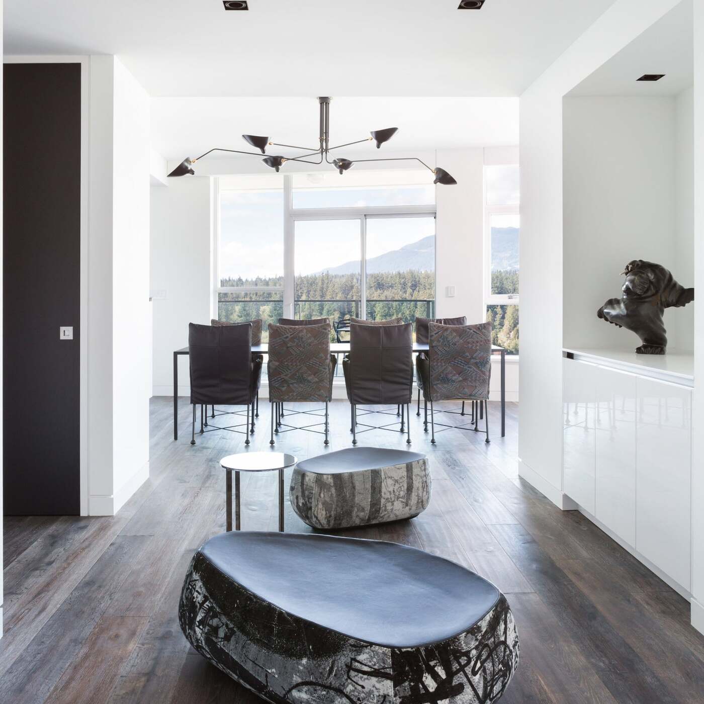 Minimalist Semi-Flush Mount Fixture – Tilted Cone