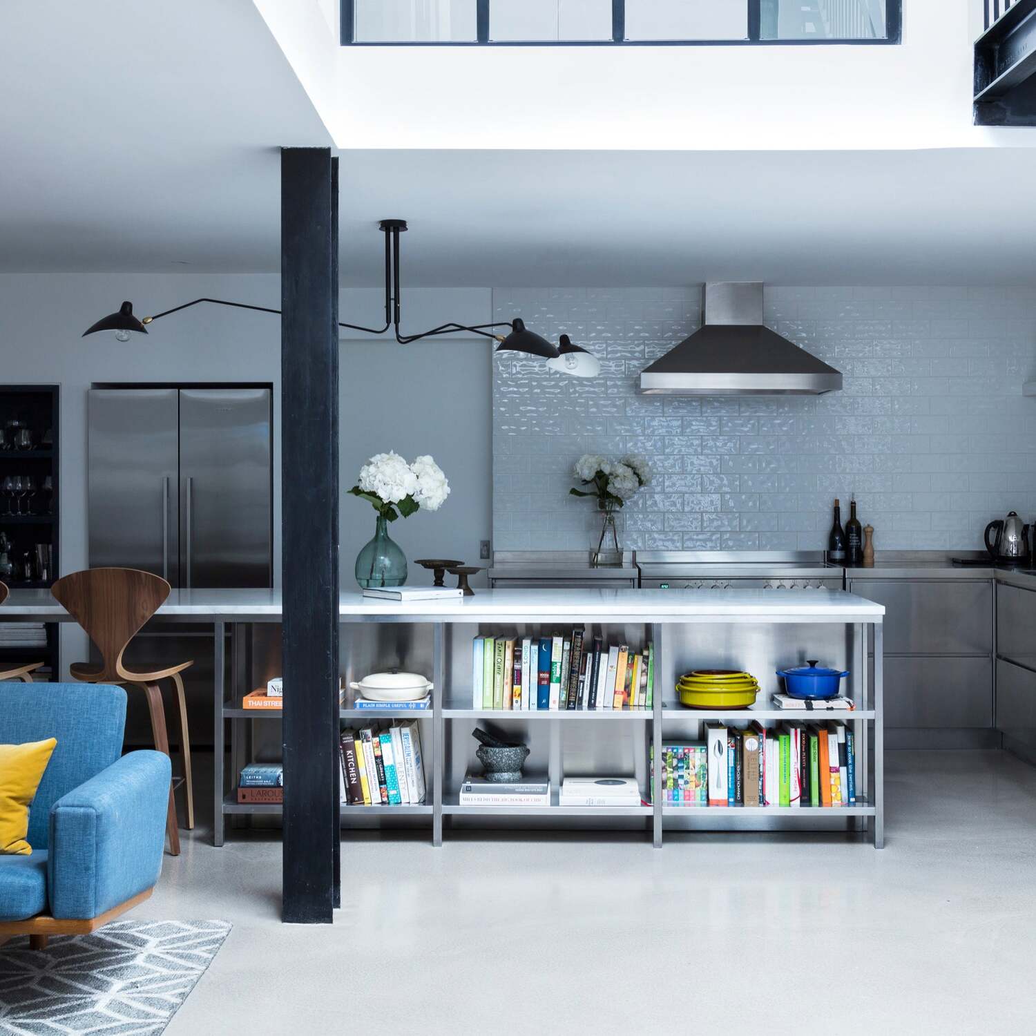 Minimalist Semi-Flush Mount Fixture – Tilted Cone