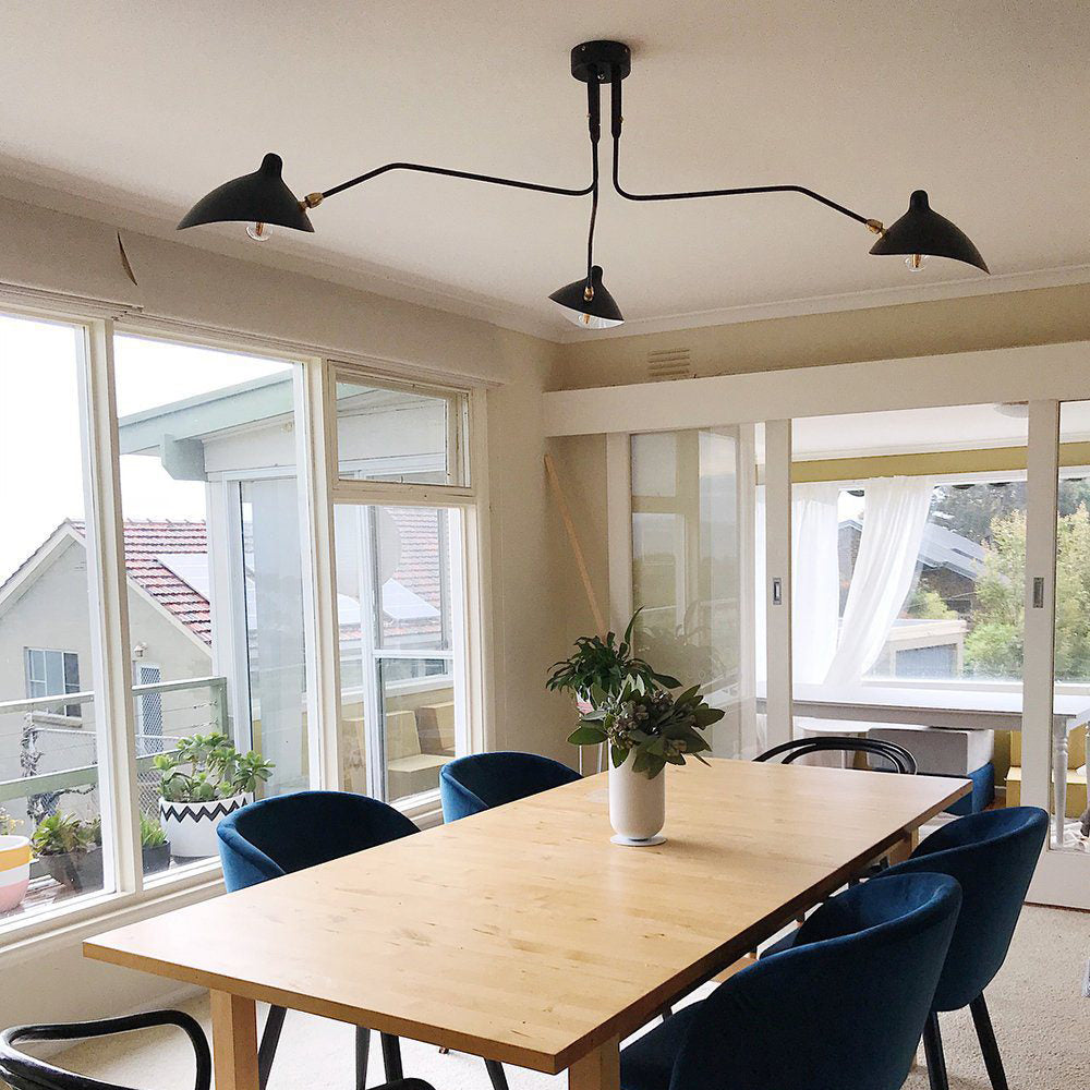 Minimalist Semi-Flush Mount Fixture – Tilted Cone