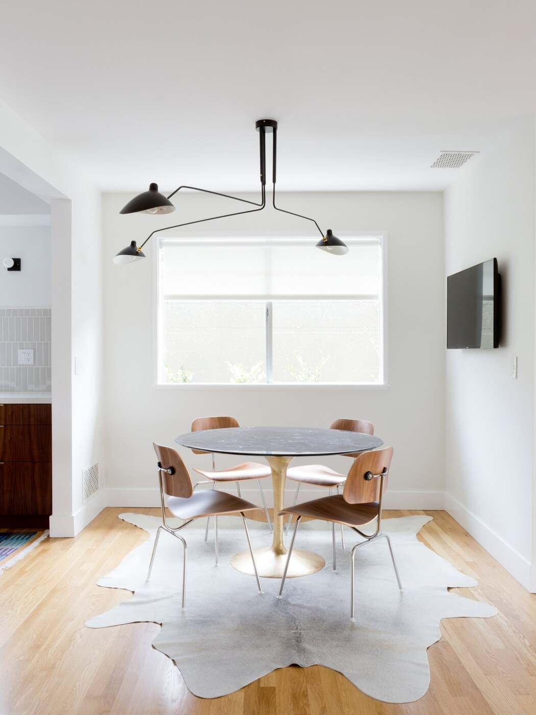 Minimalist Semi-Flush Mount Fixture – Tilted Cone