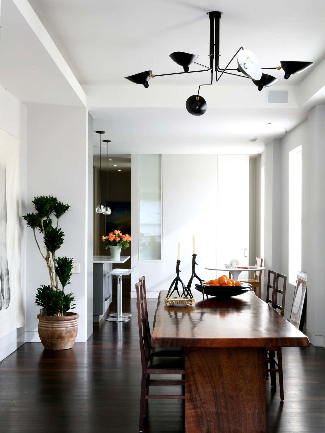Minimalist Semi-Flush Mount Fixture – Tilted Cone