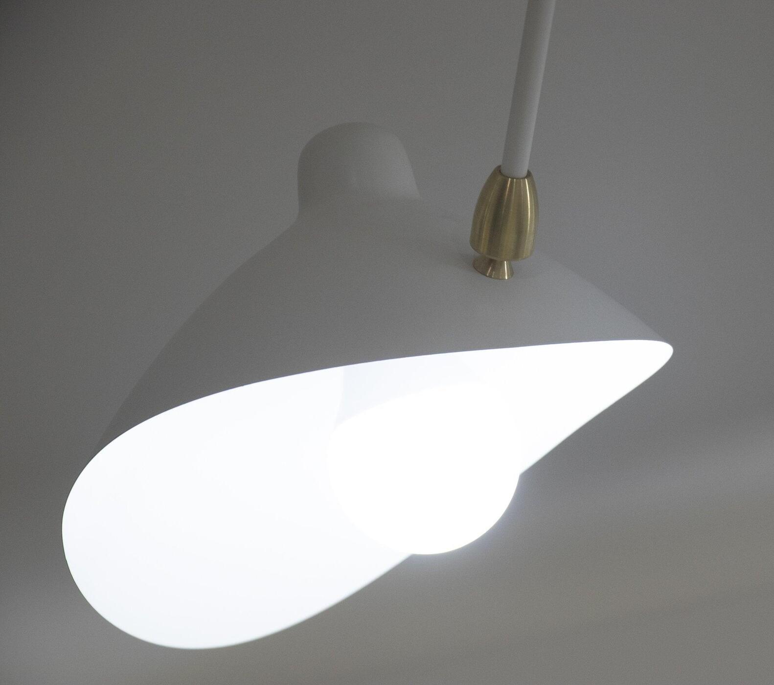 Minimalist Semi-Flush Mount Fixture – Tilted Cone