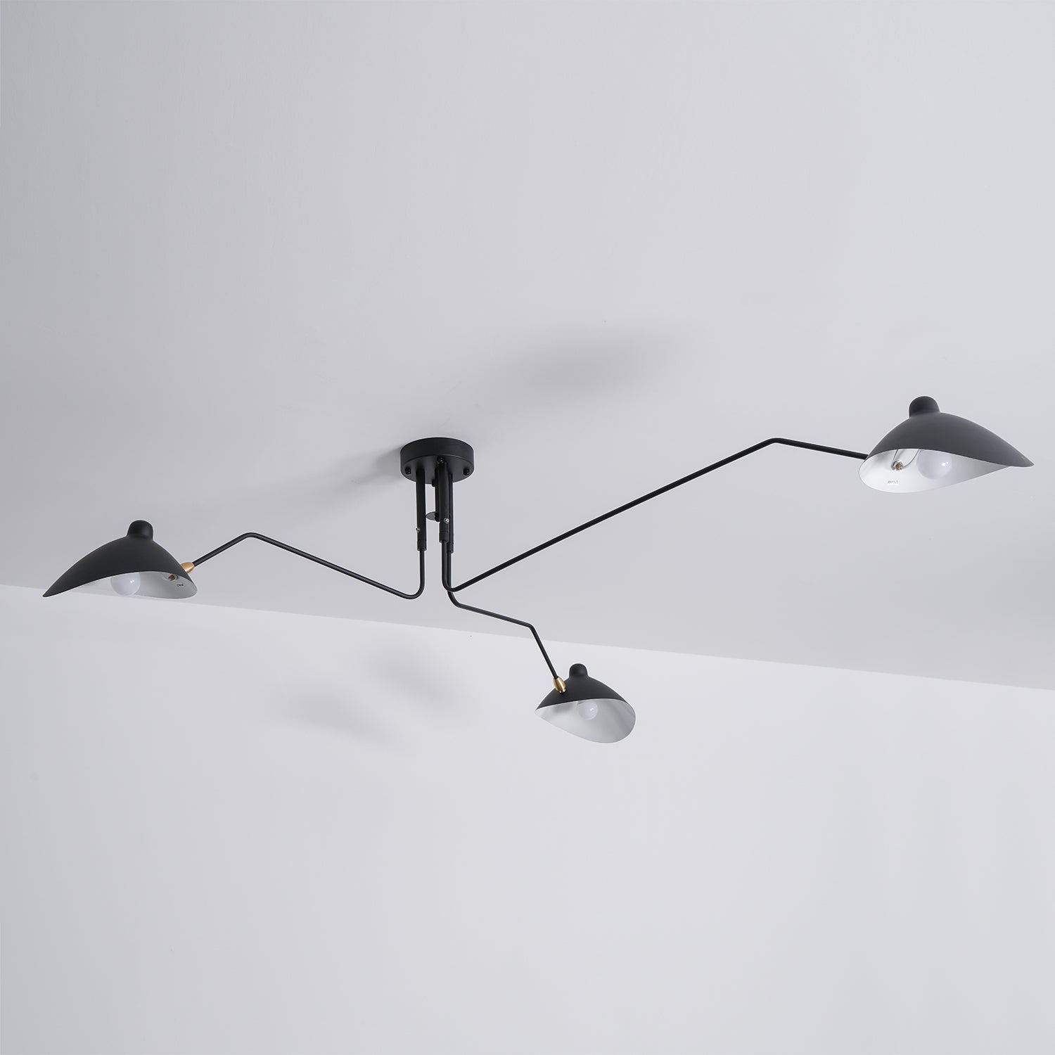 Minimalist Semi-Flush Mount Fixture – Tilted Cone