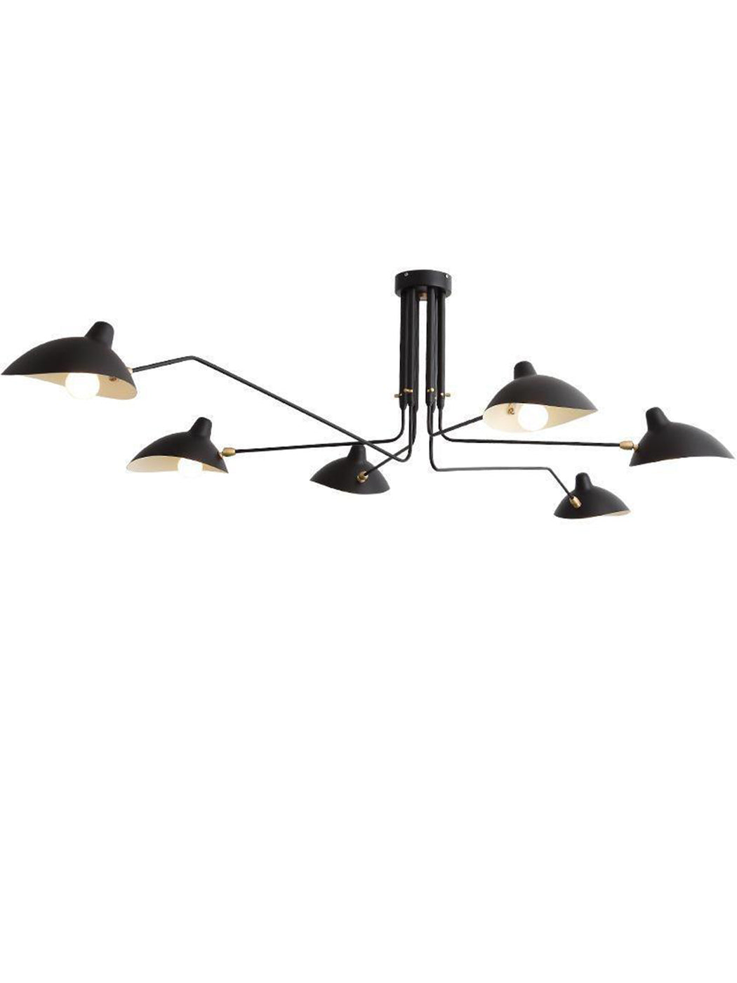 Minimalist Semi-Flush Mount Fixture – Tilted Cone