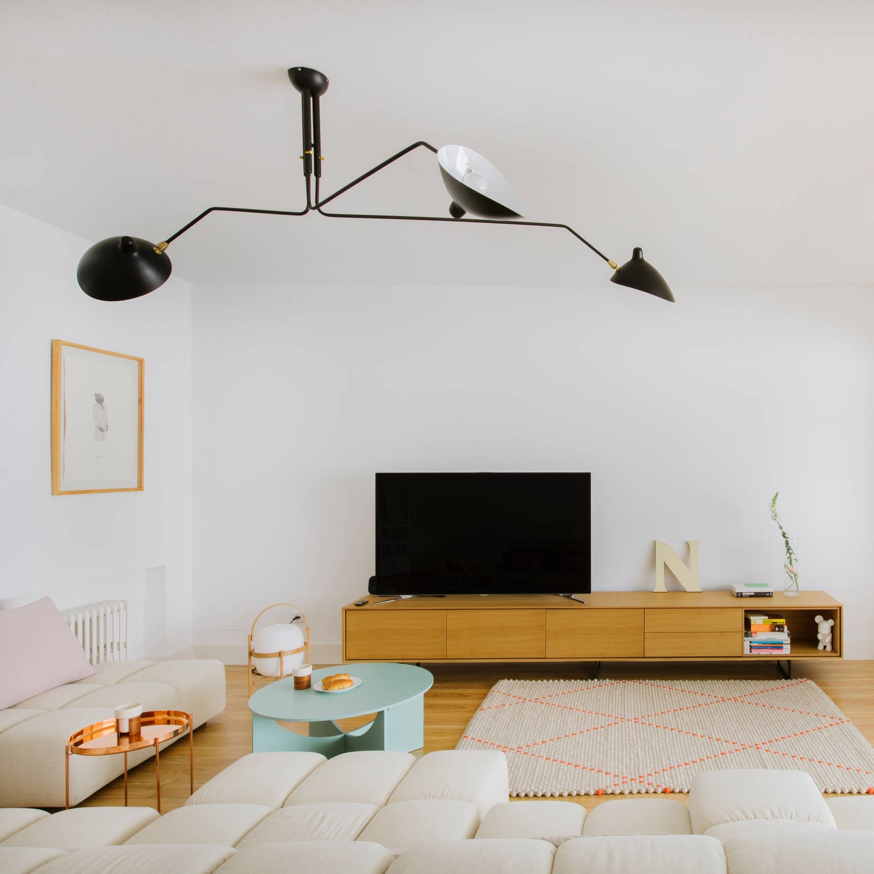 Minimalist Semi-Flush Mount Fixture – Tilted Cone