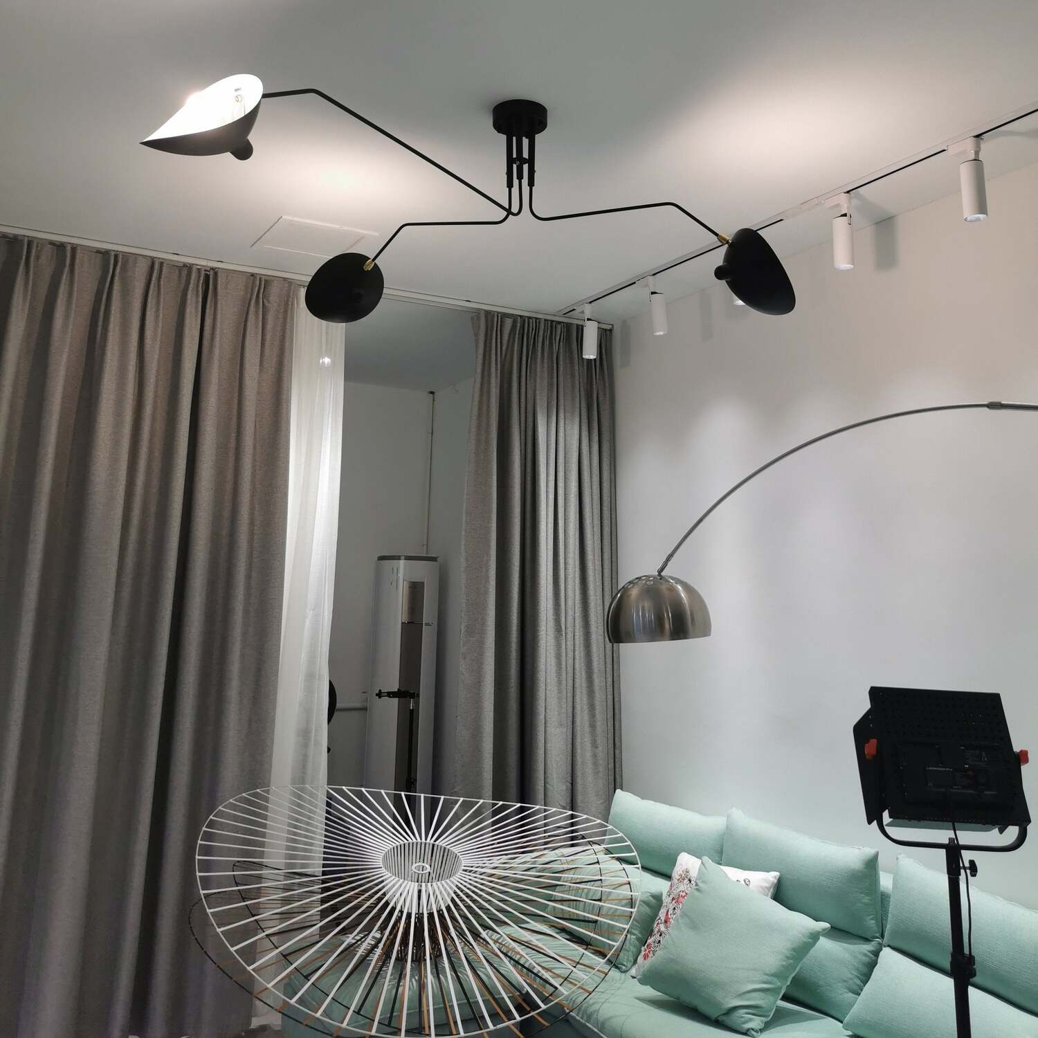 Minimalist Semi-Flush Mount Fixture – Tilted Cone