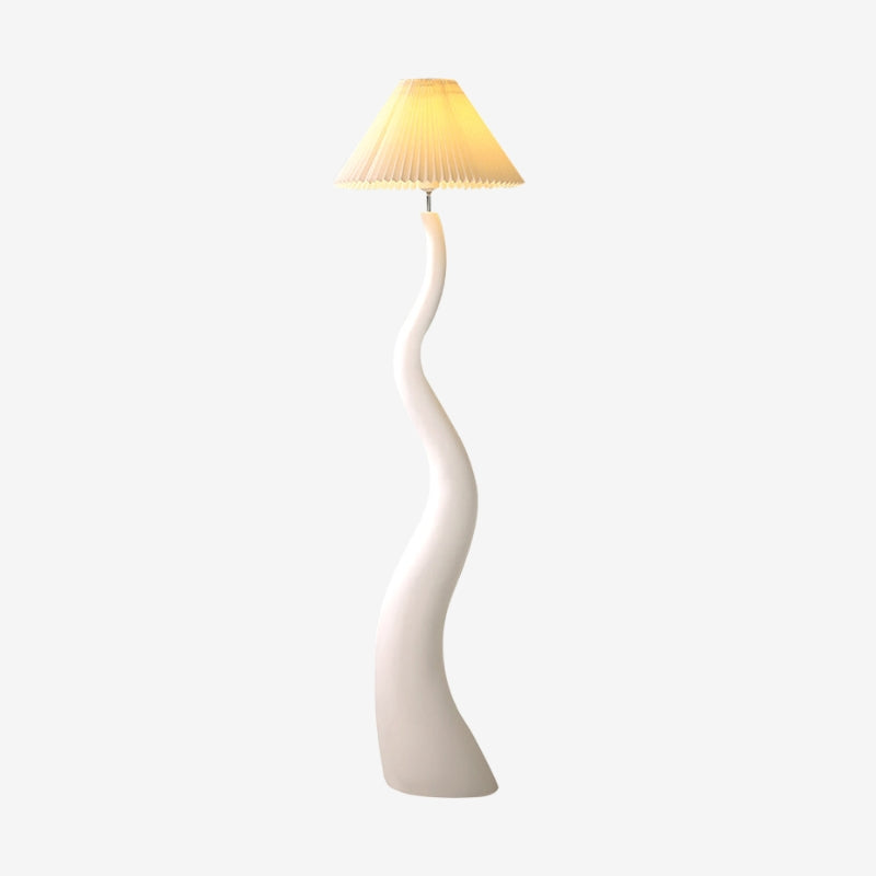 Minimalist Floor Lamp with Twisting Column Design