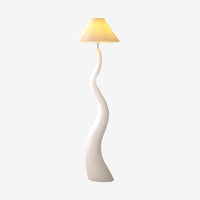 Minimalist Floor Lamp with Twisting Column Design