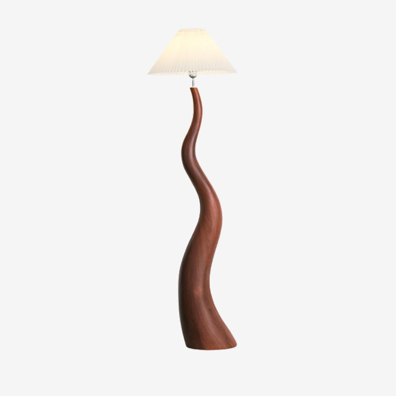 Minimalist Floor Lamp with Twisting Column Design