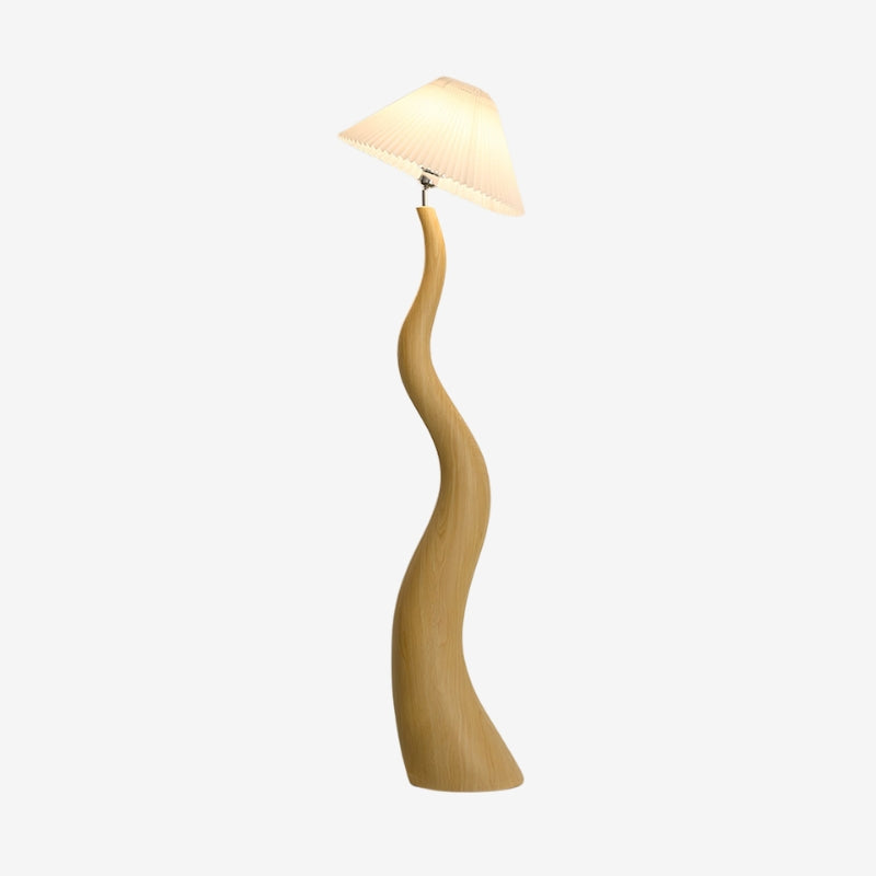 Minimalist Floor Lamp with Twisting Column Design